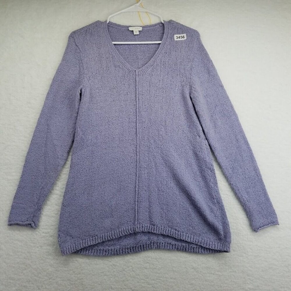 Pure J Jill Womens Tunic Sweater Size‎ XS Lavender Purple V Neck Long Sleeves